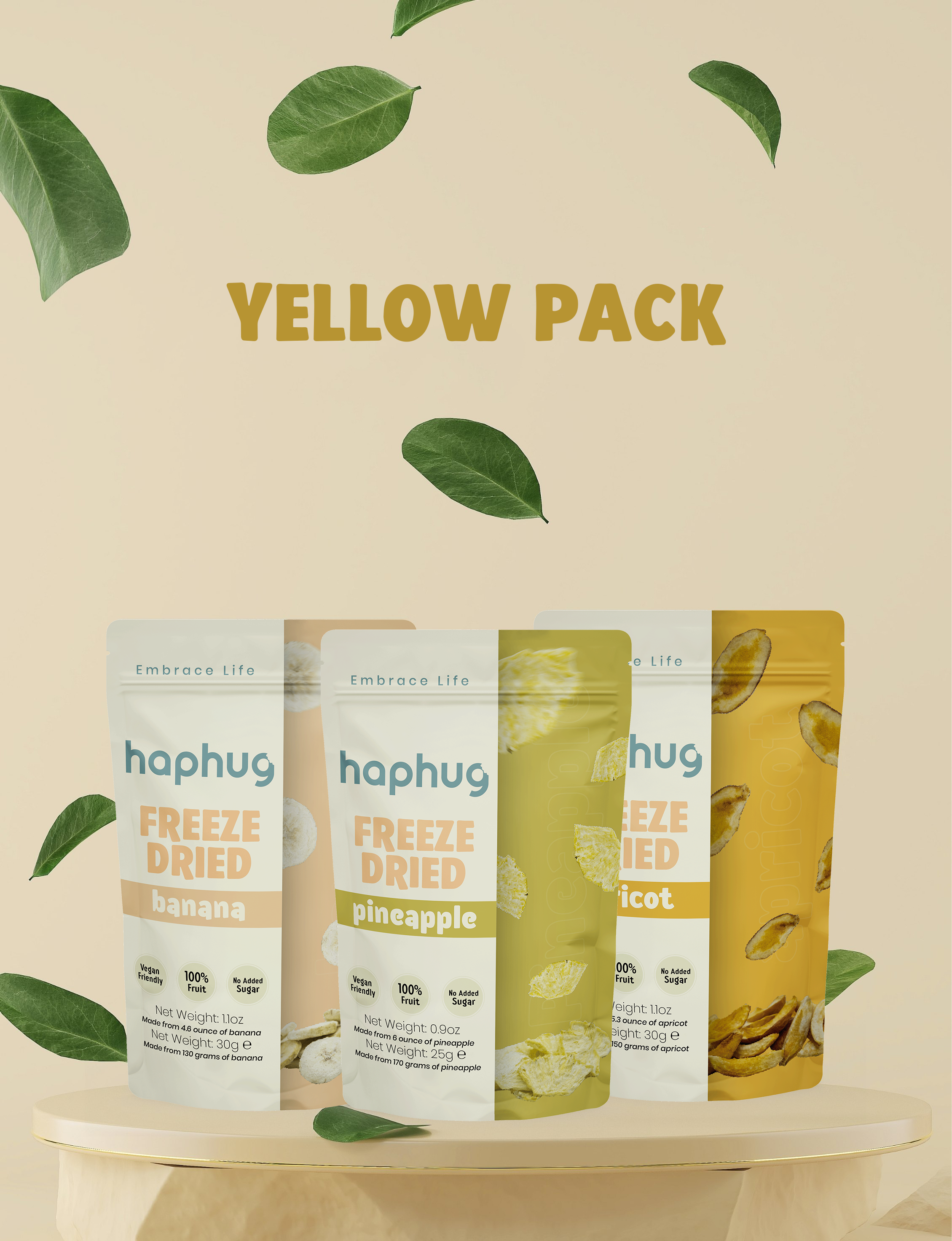 HapHug Freeze Dried Yellow Pack