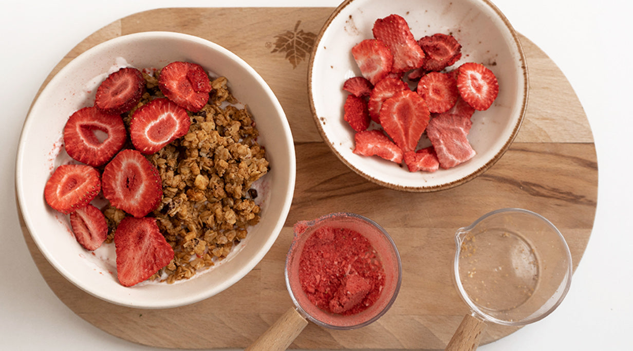 HapHug Freeze Dried Strawberry Granola Recipe